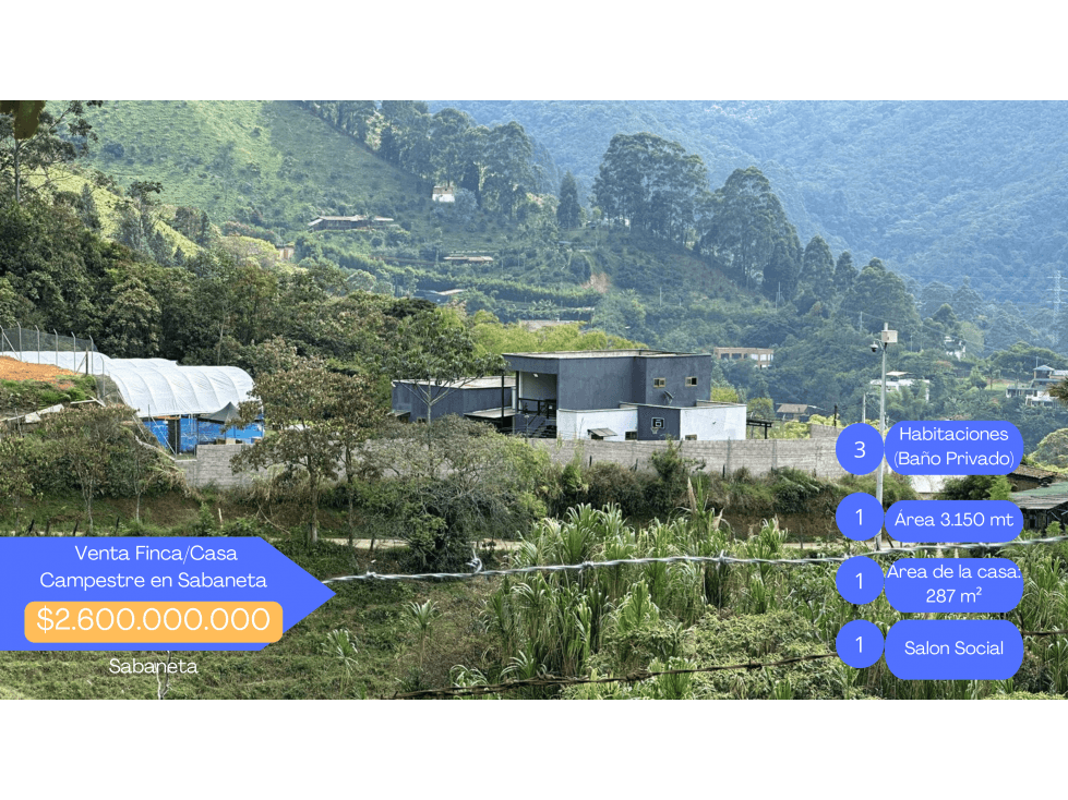 Venta de casa/finca campestre en Sabaneta — foto 4