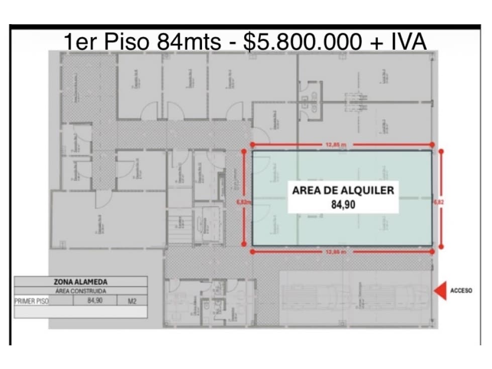 ALQUILO LOCAL DE 84MTS EN ALAMEDA — foto 2