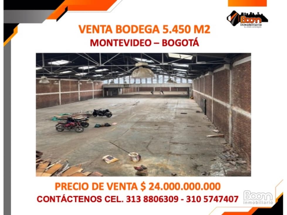 VENTA BODEGA 5.450 M2 MONTEVIDEO BOGOTÁ — foto 1