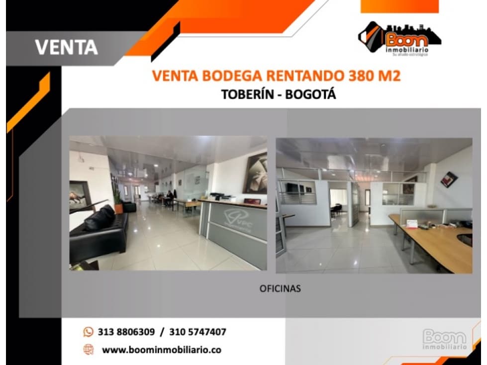 VENTA BODEGA RENTANDO 380 M2 TOBERIN — foto 3
