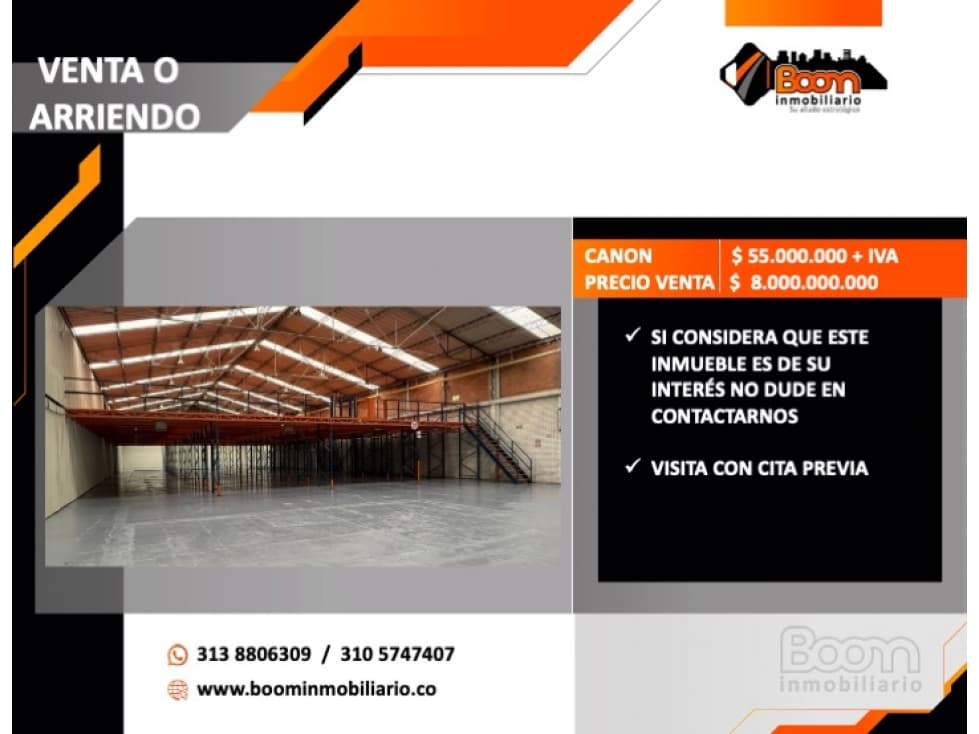 **VENTA / ARRIENDO BODEGA DE 2.420 M2 PUENTE ARANDA BOGOTÁ — foto 6