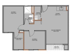 Cesión de derechos Rionegro Nate 49 m² 2 alcobas $135MM