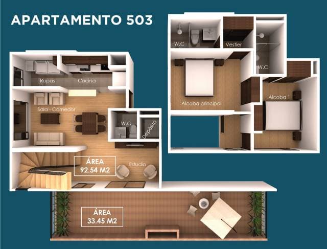 ALUMINÉ DÚPLEX 92,52+TERRAZA 33 M2 — foto 1
