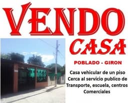 Casa de cuatro alcobas en poblado Girón