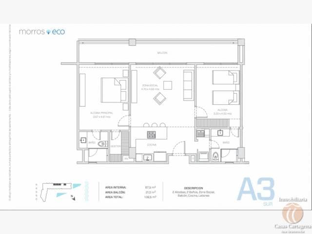 VENTA APARTAMENTO MORROS ECO — foto 6