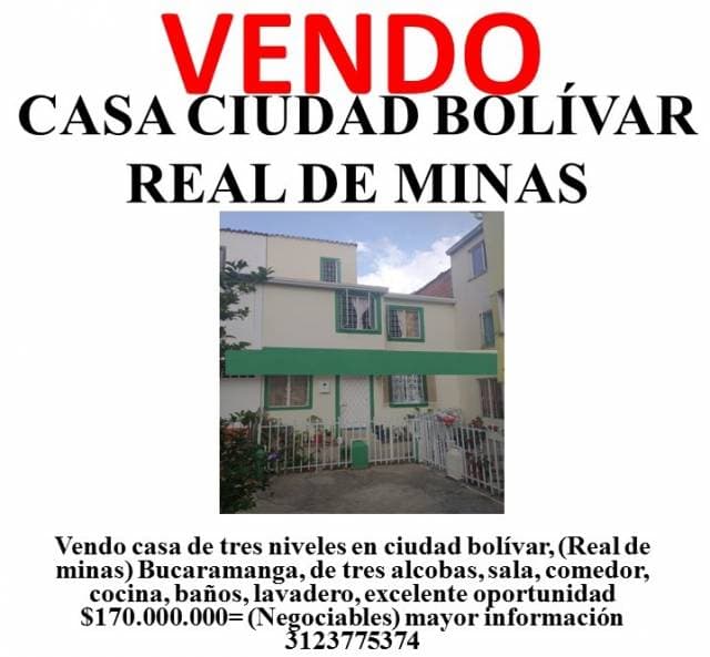 Casa ciudad bolívar real de minas — foto 1