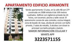 Apartamento edificio Ayamonte calle 48 con 27ª Bucaramanga