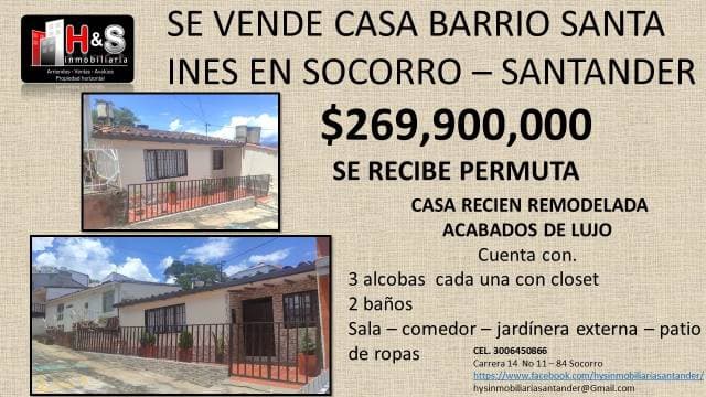 CASA DE UN NIVEL BARRIO SANTA INES — foto 1