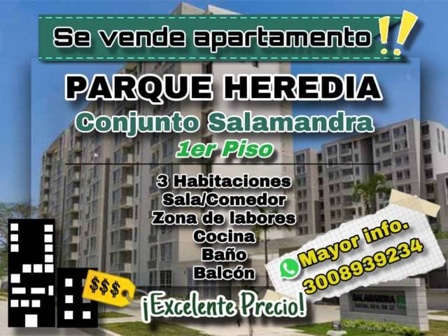 Venta de apartamento en parque heredia conjunto salamandra — foto 1